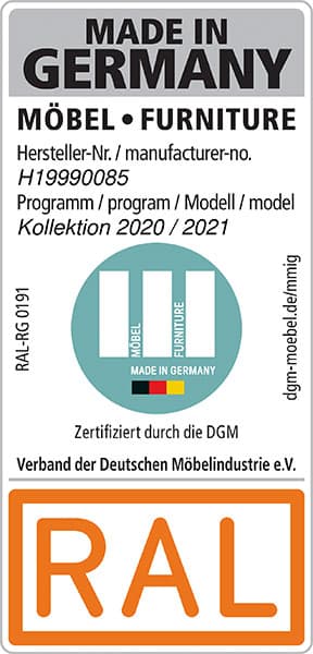 Die Möbel sind Made in Germany