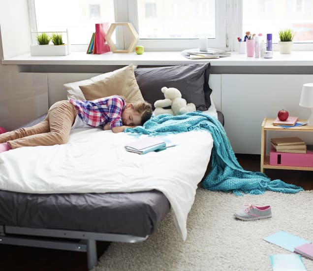 Klappt prima: Das Klappbett.