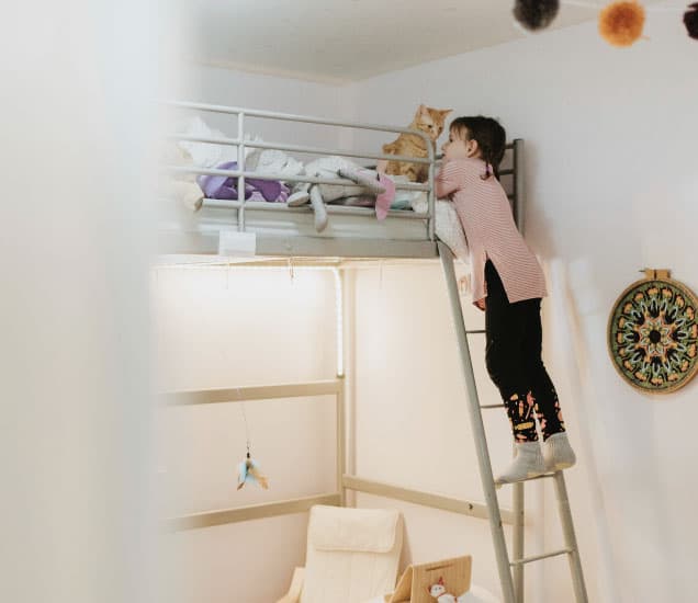 In die Höhe gebaut: Das Hochbett.