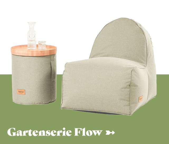 Outdoor Sessel in mintgrün mit passendem Hocker