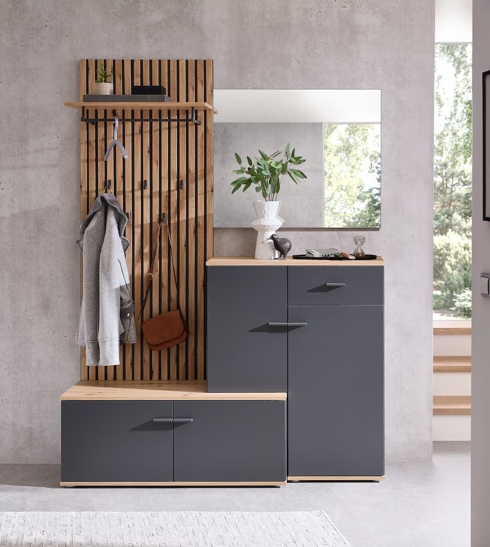 Kompaktgarderobe Felm Anthrazit bei Opti-Wohnwelt kaufen!
