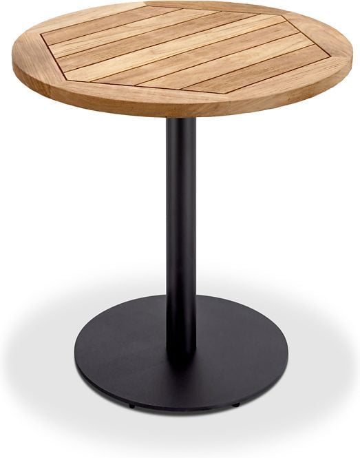Gartentische Bistro Metallfarben rund 95x77cm Holz, Silber bei Opti-Wohnwelt kaufen!