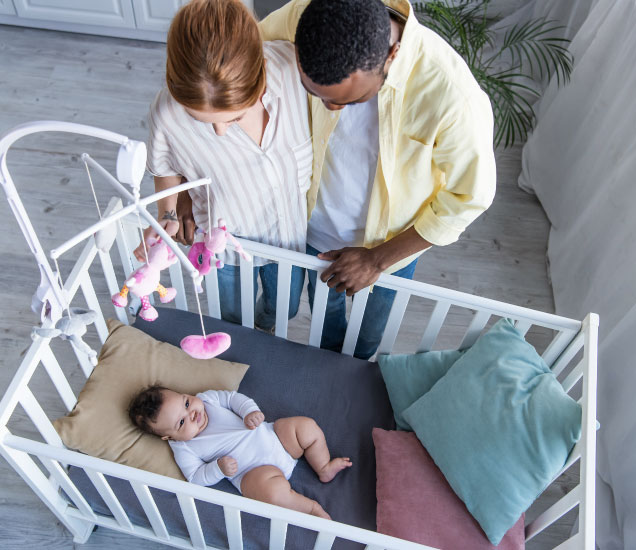 Schön und sicher: Das Kinderbett.