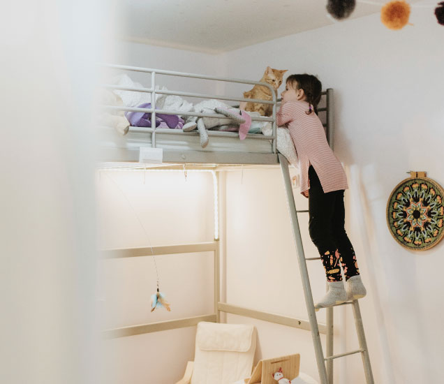 In die Höhe gebaut: Das Hochbett.